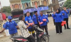 DPC Partai Demokrat Padang Lawas Sambut HUT ke 24 Dengan Jalan santai Dan Bagikan Ratusan Nasi Gratis