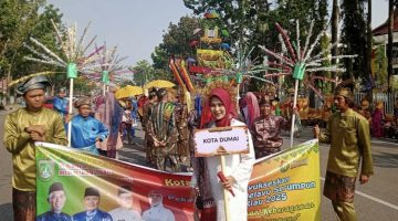 Kota Dumai Ikut Serta Meriahkan Pawai Budaya Dalam Rangka HUT Provinsi Riau ke-68 di Kota Pekanbaru