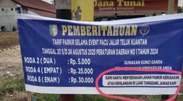 Warga Kuansing Protes Parkir Pacu Jalur: Bayar Mahal, Jaminan Nol