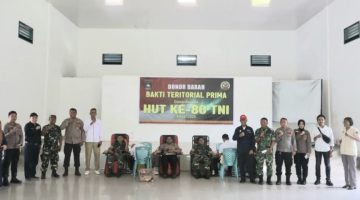 Peringati HUT Ke-80 TNI Tahun 2025, Kodim 0320/Dumai Menggelar Donor Darah