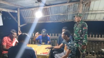 Patroli Mitigasi Siskamling di Wilayah Koramil 04/Rupat Berjalan Aman dan Kondusif
