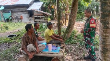 Babinsa 04/Rupat Laksanakan Komsos di Desa Sri Tanjung