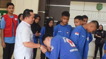 PMA Lepas Kontingen PMR/PMI Padang Lawas ke Jumbara di Kota Padangsidimpuan